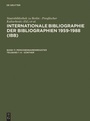 Bild: Internationale Bibliographie der Bibliographien 1959-1988 (IBB). Personennamenregister / A - Günther - De Gruyter