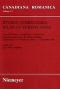 Cover: Etudes qu&eacute;b&eacute;coises: Bilan et perspectives - De Gruyter