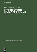 Cover: Symposium on Lexicography VII - De Gruyter