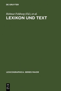 Abbildung von: Lexikon und Text - De Gruyter