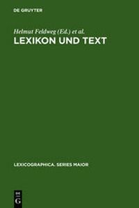 Abbildung von: Lexikon und Text - De Gruyter