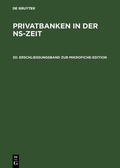 Cover: Erschlie&szlig;ungsband zur Mikrofiche-Edition - De Gruyter Saur