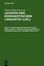 Bild: Lexikon der Romanistischen Linguistik (LRL) / Methodologie (Sprache in der Gesellschaft / Sprache und Klassifikation / Datensammlung und -verarbeitung) - De Gruyter