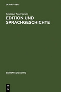 Enlarge image Cover: Edition und Sprachgeschichte - De Gruyter