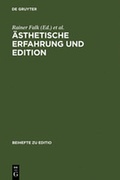 Cover: &Auml;sthetische Erfahrung und Edition - De Gruyter