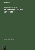 Cover: Textgenetische Edition - De Gruyter