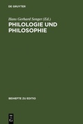 Cover: Philologie und Philosophie - De Gruyter