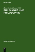 Cover: Philologie und Philosophie - De Gruyter