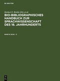 Cover: Bio-bibliographisches Handbuch zur Sprachwissenschaft des 18. Jahrhunderts / Schu - Z - De Gruyter