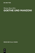 Cover: Goethe und Manzoni - De Gruyter