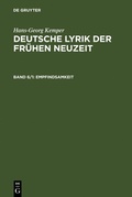Cover: Empfindsamkeit - De Gruyter