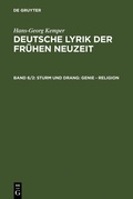 Cover: Sturm und Drang - De Gruyter