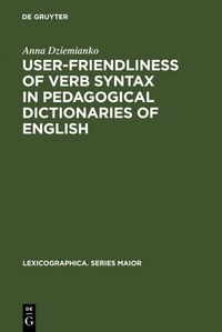 Abbildung von: User-friendliness of verb syntax in pedagogical dictionaries of English - De Gruyter