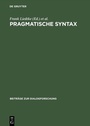 Cover: Pragmatische Syntax - De Gruyter