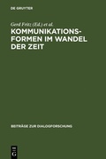 Cover: Kommunikationsformen im Wandel der Zeit - De Gruyter