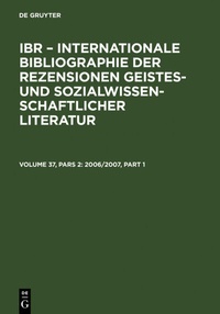 Abbildung von: 2006/2007 - De Gruyter Saur