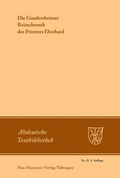 Cover: Die Gandersheimer Reimchronik - De Gruyter