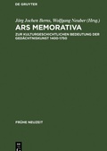 Cover: Ars memorativa - De Gruyter