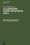 Cover: K&uuml;nstlerische Berufe - De Gruyter
