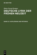 Cover: Aufkl&auml;rung und Pietismus - De Gruyter
