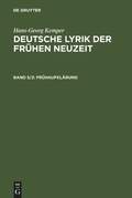 Cover: Fr&uuml;haufkl&auml;rung - De Gruyter