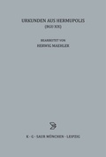 Cover: Urkunden aus Hermupolis - De Gruyter