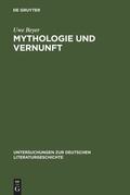 Cover: Mythologie und Vernunft - De Gruyter