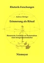 Cover: Erinnerung als Ritual - De Gruyter