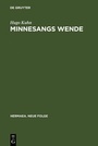 Cover: Minnesangs Wende - De Gruyter