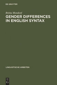Abbildung von: Gender Differences in English Syntax - De Gruyter