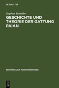 Cover: Geschichte und Theorie der Gattung Paian - De Gruyter