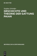 Cover: Geschichte und Theorie der Gattung Paian - De Gruyter