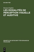 Cover: Les modalit&eacute;s de perception visuelle et auditive - De Gruyter