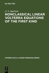 Abbildung von: Nonclassical Linear Volterra Equations of the First Kind - De Gruyter
