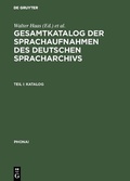 Cover: Gesamtkatalog der Sprachaufnahmen des Deutschen Spracharchivs - De Gruyter