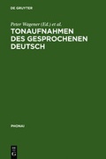 Cover: Tonaufnahmen des gesprochenen Deutsch - De Gruyter