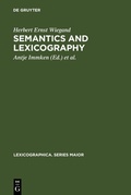 Cover: Semantics and Lexicography - De Gruyter