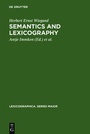 Cover: Semantics and Lexicography - De Gruyter