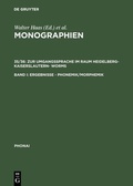 Cover: Zur Umgangssprache im Raum Heidelberg-Kaiserslautern- Worms - De Gruyter