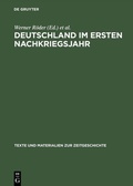 Cover: Deutschland im ersten Nachkriegsjahr - De Gruyter