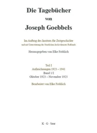 Enlarge image Cover: Oktober 1923 - November 1925 - De Gruyter Saur