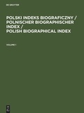 Cover: Polski Indeks Biograficzny - De Gruyter Saur