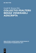 Cover: Collectio Psalterii Bedae venerabili adscripta - De Gruyter