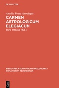 Cover: Carmen astrologicum elegiacum - De Gruyter
