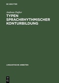 Cover: Typen sprachrhythmischer Konturbildung - De Gruyter