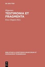 Cover: Testimonia et fragmenta - De Gruyter