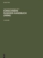 Cover: Kürschners Musiker-Handbuch / 2006 - De Gruyter Saur