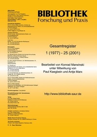 Abbildung von: Bibliothek - Forschung und Praxis - De Gruyter Saur