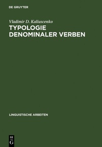 Abbildung von: Typologie denominaler Verben - De Gruyter
