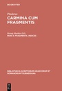 Cover: Pindarus: Carmina cum fragmentis / Fragmenta. Indices - De Gruyter